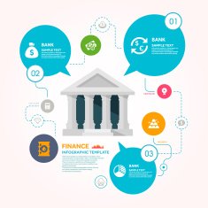 Bank and Finance infographic template N2