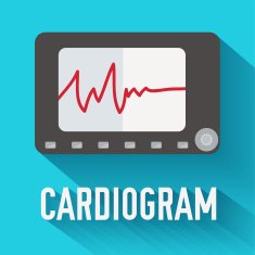 flat medicine cardiogram background concept