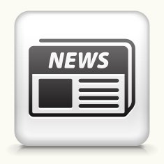 Square Button with Newpaper interface icon