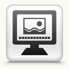 Square Button with Photo Viewing on Computer