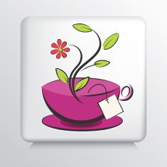 Icon With Fresh Green Ivy Leaf And Water Drop N2