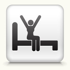 Square Button with Waking Up