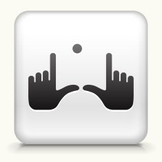 Square Button with Field Goal Hands