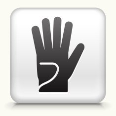 Square Button with Golf Gloves