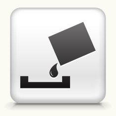 Square Button with Paint Bucket and Roller