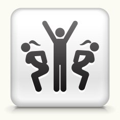 Square Button with Womanizer interface icon