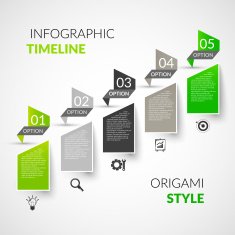 Paper timeline infographics N4