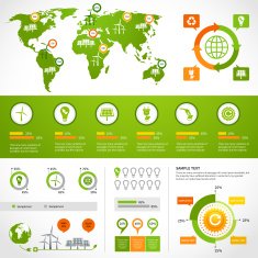 Energy infographics layout template