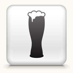 Square Button with Beer Glass