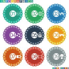 Abstract infographics flat design N25