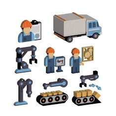 Logistics and Warehouse Icons Vector Illustration Set N2