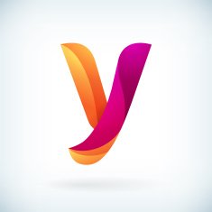 Modern twisted letter y