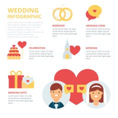 Wedding infographic vector illustration