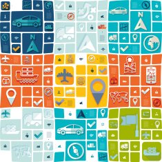 navigation flat infographic N30