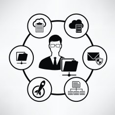 Admin info graphic design clean vector N3