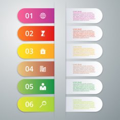 Vector illustration infographics six options N14