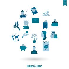 business and finance icon set N354