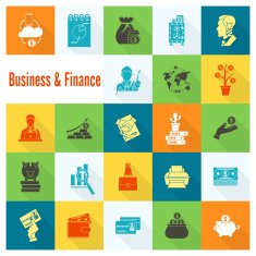 business and finance icon set N355