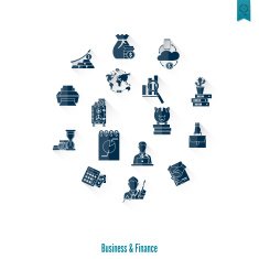 business and finance icon set N359