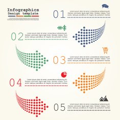 Abstract infographic with dots arrows Vector illustration N2