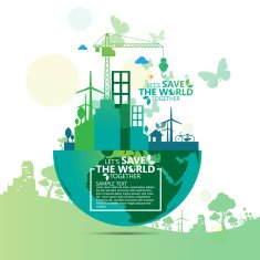 Ecology concept save world vector illustration N82