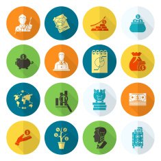business and finance icon set N366