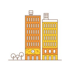 Building illustration line art N31