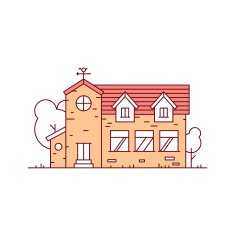 Building illustration line art N37
