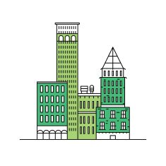 Building illustration line art N47