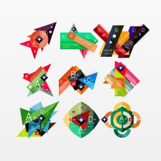 Paper graphics infographic web layouts N235