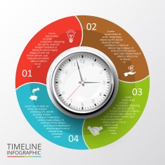 Vector circles elements for timeline infographic N3