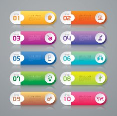 Infographic design template and marketing icons N57