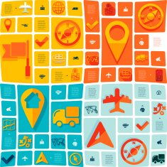 navigation flat infographic N31