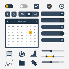 UI flat design vector kit N2