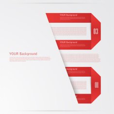 Modern business origami style options banner N23