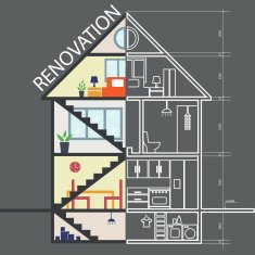 Renovation House remodeling flat design Vector N6