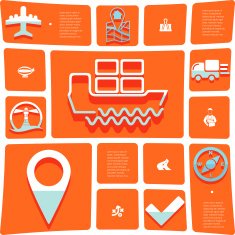 navigation flat infographic N33