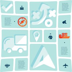 navigation flat infographic N35