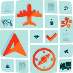 navigation flat infographic N36