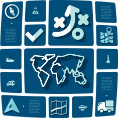 navigation flat infographic N39