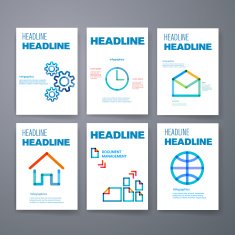 Templates Design Set of Web Mail Brochures Mobile Technology Infographic N315
