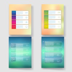 Templates Design Set of Web Mail Brochures Mobile Technology Infographic N328
