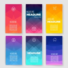 Templates Design Set of Web Mail Brochures Mobile Technology Infographic N333