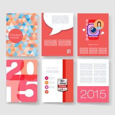 Templates Design Set of Web Mail Brochures Mobile Technology Infographic N342