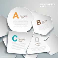 abstract 3d paper infographics N66