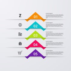 Vector illustration infographic five options N32