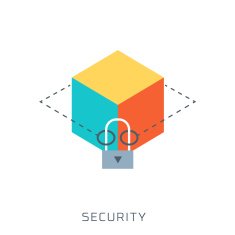 Security flat style colorful vector icon