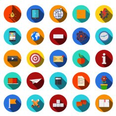 vector flat modern icons set N2