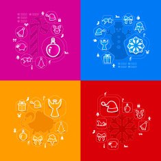 Christmas sticker infographic N77