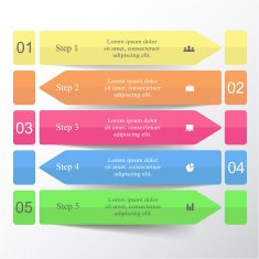 Vector lines arrows infographic N21